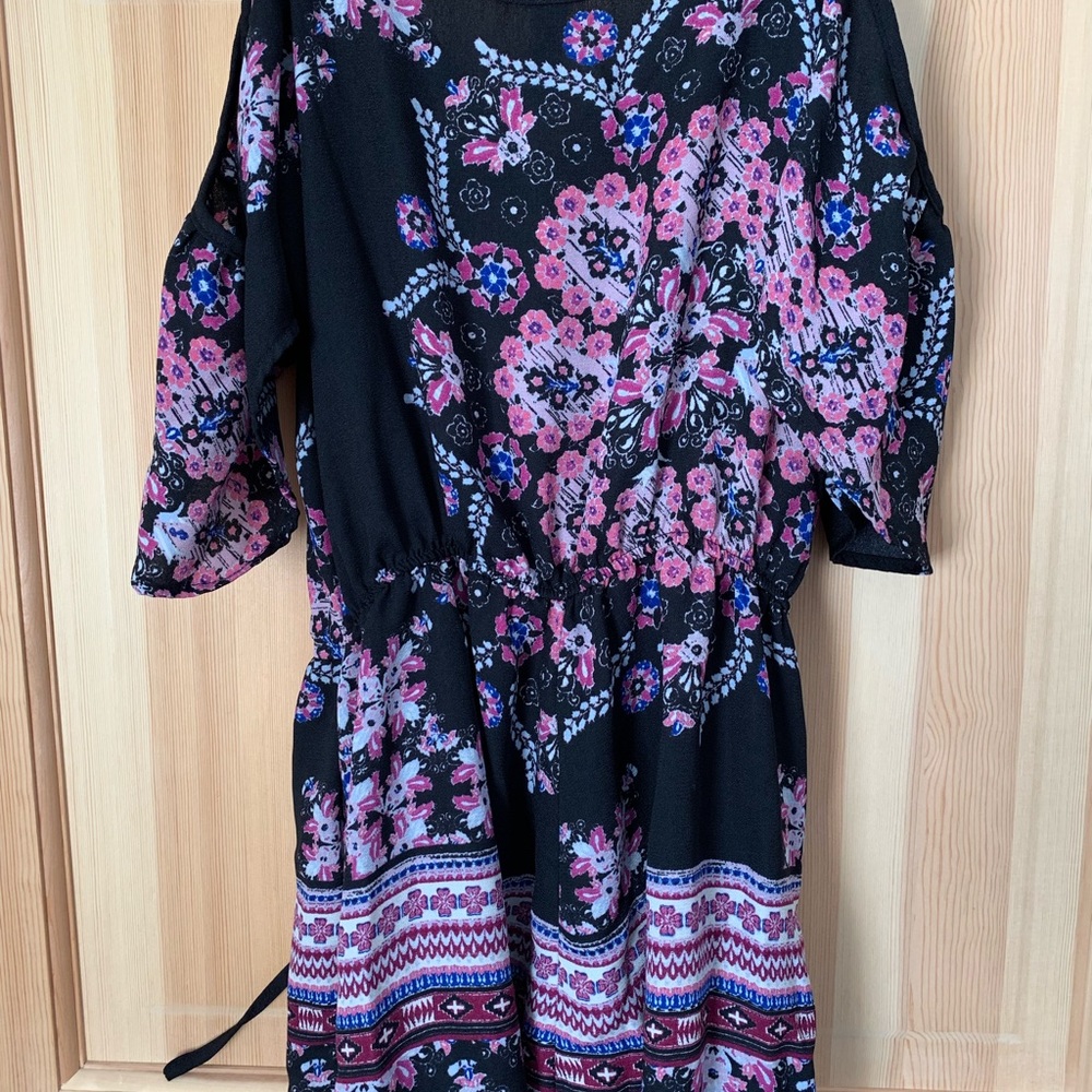 Cold shoulder romper.